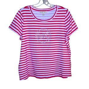 Michael Kors Tee Shirt Top Studded Emblem 1X NWOT